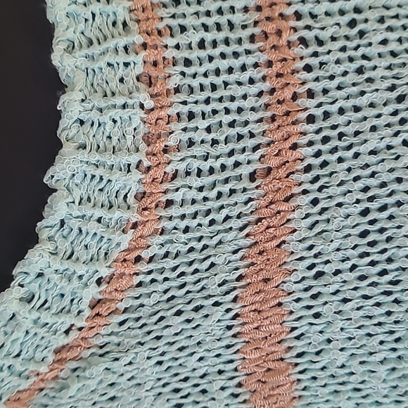 Sleeveless Mint stripe sweater M - Picture 4 of 7